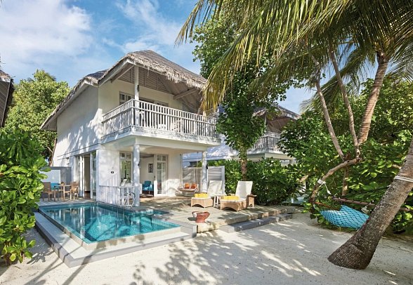 NH Maldives Kuda Rah Resort - Wohnbeispiel Duplex Beach Villa with Private Pool (Zimmercodierungen VB3 & VV4)