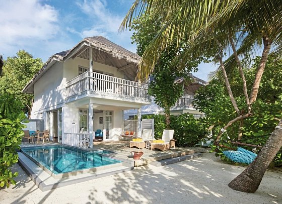 NH Maldives Kuda Rah Resort - Wohnbeispiel Duplex Beach Villa with Private Pool (Zimmercodierungen VB3 & VV4)