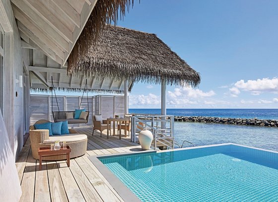 NH Maldives Kuda Rah Resort - Wohnbeispiel Over Water Suite with Private Pool (Zimmercodierungen VX2 & VV5)