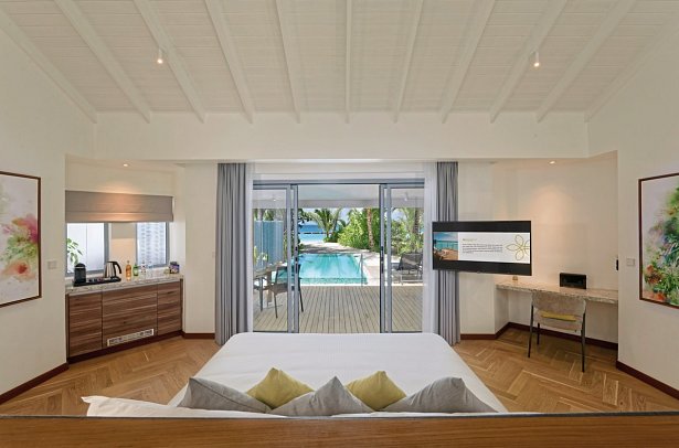 Outrigger Maldives Maafushivaru Resort - Wohnbeispiel Beach Villa with Private Pool (Zimmercodierung VB2)