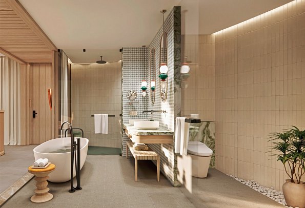 Centara Grand Lagoon Maldives - Beispiel Bad Beach Pool Villa (Zimmercodierungen VB1, VB2, VV4 & VV5)