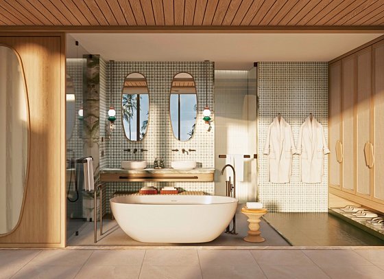 Centara Grand Lagoon Maldives - Beispiel Bad Beach Pool Villa (Zimmercodierungen VB1, VB2, VV4 & VV5)