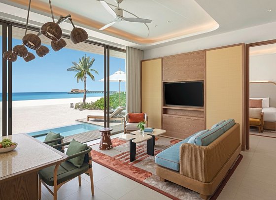 Centara Grand Lagoon Maldives - Wohnbeispiel Grand Two-Bedroom Beach Pool Villa (Zimmercodierungen VB3 & VV6)
