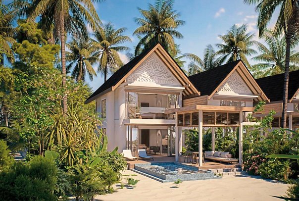 Meyyafushi Maldives - Wohnbeispiel Beach Pool Suite (Zimmercodierungen VB2 & VV4)