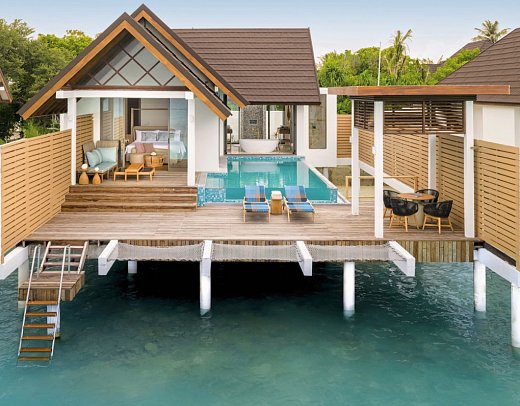 Meyyafushi Maldives - Modellbild Semi Ocean Pool Suite (Zimmercodierungen VX3 & VV5)