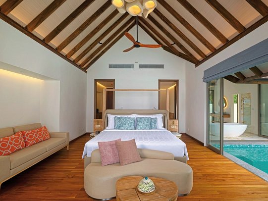 Meyyafushi Maldives - Modellbild Semi Ocean Pool Suite (Zimmercodierungen VX3 & VV5)