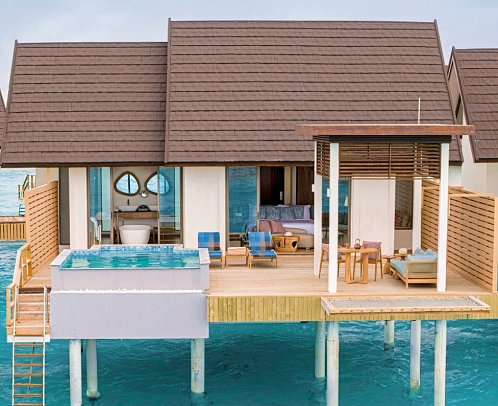 Meyyafushi Maldives - Wohnbeispiel Water Pool Villa (Zimmercodierungen VX2 & VV3)