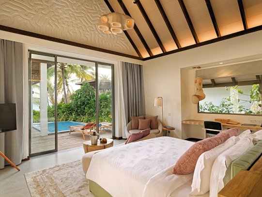 Meyyafushi Maldives - Wohnbeispiel Beach Pool Villa (Zimmercodierungen VB1 & VV1)