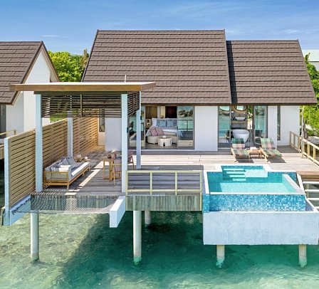 Meyyafushi Maldives - Wohnbeispiel Semi Ocean Pool Villa (Zimmercodierungen VX1 & VV2)