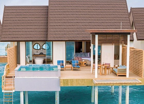 Meyyafushi Maldives - Wohnbeispiel Water Pool Villa (Zimmercodierungen VX2 & VV3)