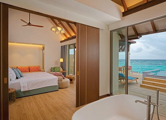 Meyyafushi Maldives - Wohnbeispiel Water Pool Villa (Zimmercodierungen VX2 & VV3)