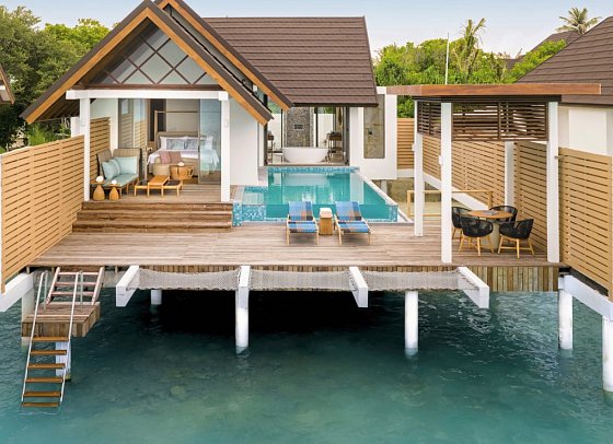 Meyyafushi Maldives - Wohnbeispiel Semi Ocean Pool Suite (Zimmercodierungen VX3 & VV5)