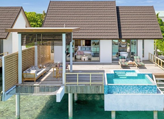Meyyafushi Maldives - Wohnbeispiel Semi Ocean Pool Villa (Zimmercodierungen VX1 & VV2)