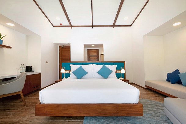 Ifuru Island Maldives - Wohnbeispiel Sunset Beach Villa (Zimmercodierungen VB1 & VB7)