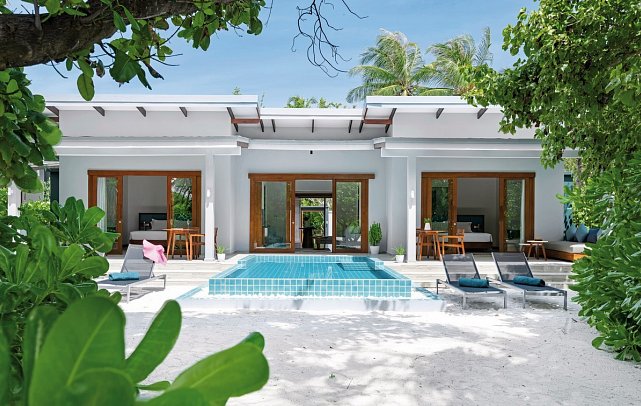 Ifuru Island Maldives - Wohnbeispiel 2 Bedroom Beach Villa with Pool (Zimmercodierungen FXR & FX9)