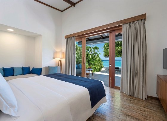 Ifuru Island Maldives - Wohnbeispiel Sunset Beach Villa (Zimmercodierungen VB1 & VB7)
