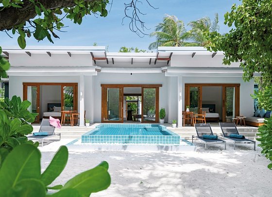 Ifuru Island Maldives - Wohnbeispiel 2 Bedroom Beach Villa with Pool (Zimmercodierungen FXR & FX9)
