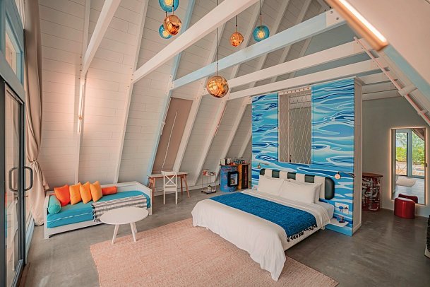 Oaga Art Resort Maldives - Wohnbeispiel Bodu Beach Pool Villa Haruge (Zimmercodierung VB2)