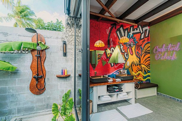 Oaga Art Resort Maldives - Wohnbeispiel Bodu Beach Pool Villa Haruge (Zimmercodierung VB2)