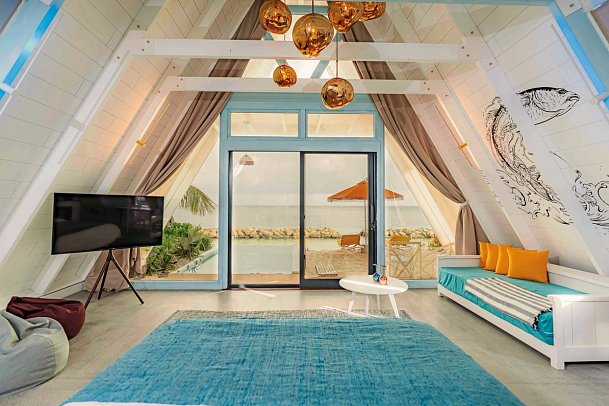 Oaga Art Resort Maldives - Wohnbeispiel Bodu Beach Pool Villa Haruge (Zimmercodierung VB2)