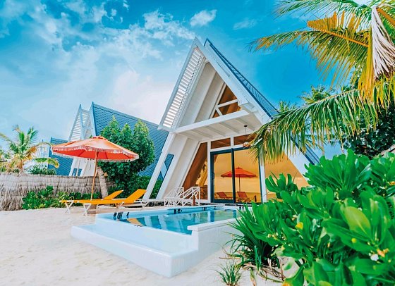 Oaga Art Resort Maldives - Wohnbeispiel Bodu Beach Pool Villa Haruge (Zimmercodierung VB2)