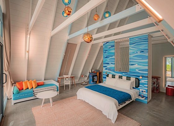 Oaga Art Resort Maldives - Wohnbeispiel Bodu Beach Pool Villa Haruge (Zimmercodierung VB2)