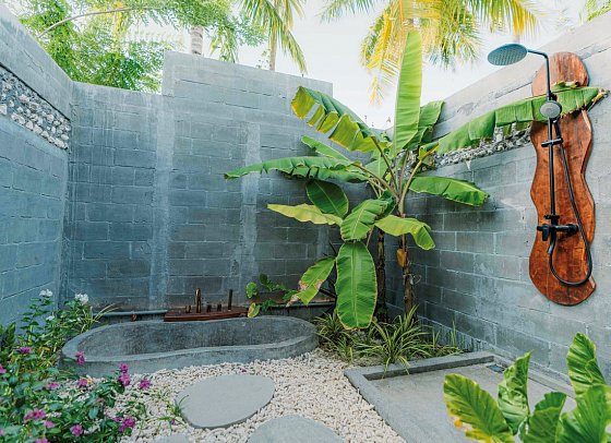 Oaga Art Resort Maldives - Beispiel Bad Bodu Beach Pool Villa Haruge (Zimmercodierung VB2)