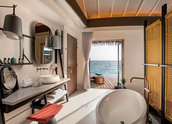 InterContinental Maldives Maamunagau Resort - Beispiel Bad Overwater Pool Villa (Zimmercodierungen VX1 & VX2)