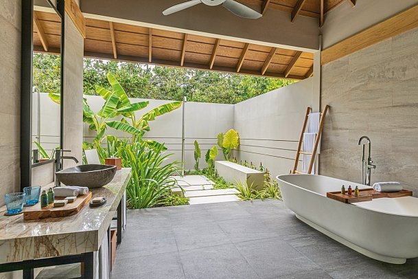 Emerald Faarufushi Resort & Spa - Beispiel Bad Family Beach Villa with Pool (Zimmercodierung FB1)