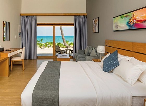 Fiyavalhu Maldives - Wohnbeispiel Beach Villa (Zimmercodierung UB1)