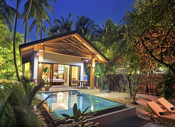 Fiyavalhu Maldives - Wohnbeispiel Premium Beach Pool Villa (Zimmercodierung UD2)