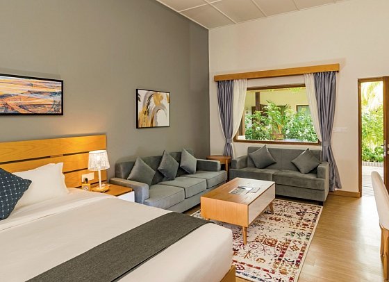 Fiyavalhu Maldives - Wohnbeispiel Garden Villa (Zimmercodierung UG1)