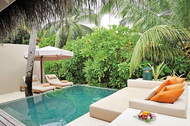 Ayada Maldives - Wohnbeispiel Beach Villa with Pool (Zimmercodierung VB1)
