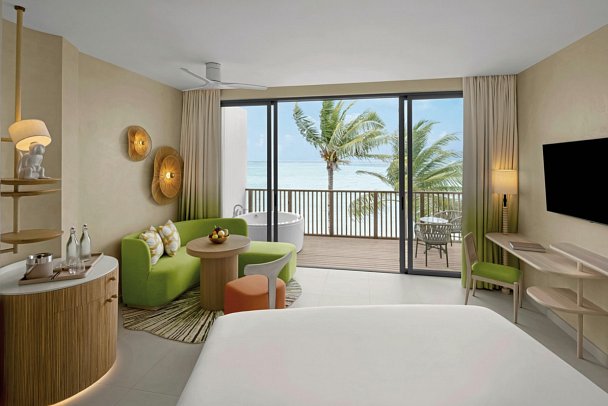 Centara Mirage Lagoon Maldives - Wohnbeispiel Mirage Panoramic Room with Jacuzzi (Zimmercodierungen UB3 & UB9)