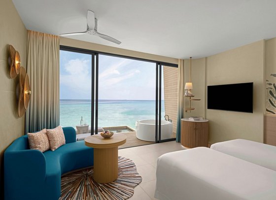Centara Mirage Lagoon Maldives - Wohnbeispiel Overwater Villa with Jacuzzi (Zimmercodierungen VB3 & VB9)