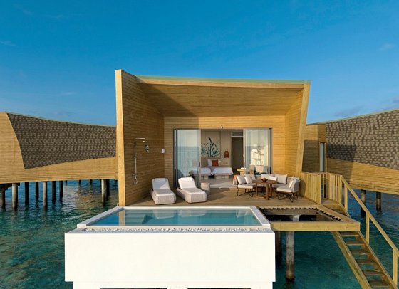 Centara Mirage Lagoon Maldives - Wohnbeispiel Mirage Overwater Sunset Pool Villa (Zimmercodierungen VX1 & VX7)