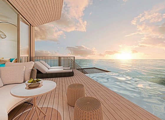 Centara Mirage Lagoon Maldives - Wohnbeispiel Mirage Overwater Sunset Pool Villa (Zimmercodierungen VX1 & VX7)