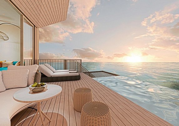 Centara Mirage Lagoon Maldives - Wohnbeispiel Mirage Overwater Sunset Pool Villa (Zimmercodierungen VX1 & VX7)