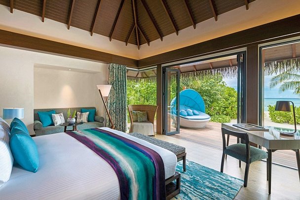 Pullmann Maldives Maamutaa Resort - Wohnbeispiel Beach Villa (Zimmercodierung VB1)