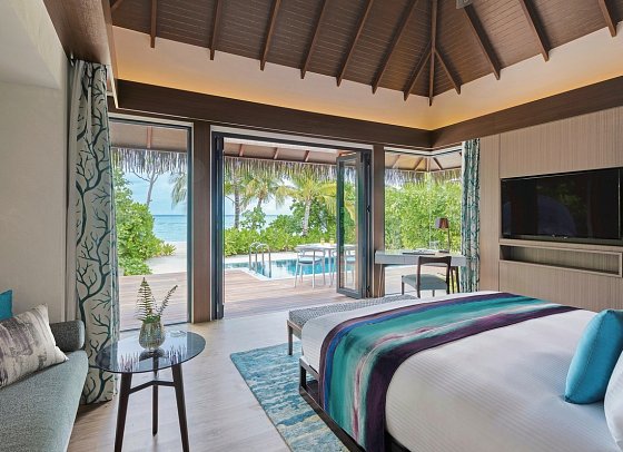 Pullmann Maldives Maamutaa Resort - Wohnbeispiel Beach Pool Villa (Zimmercodierung VB2)
