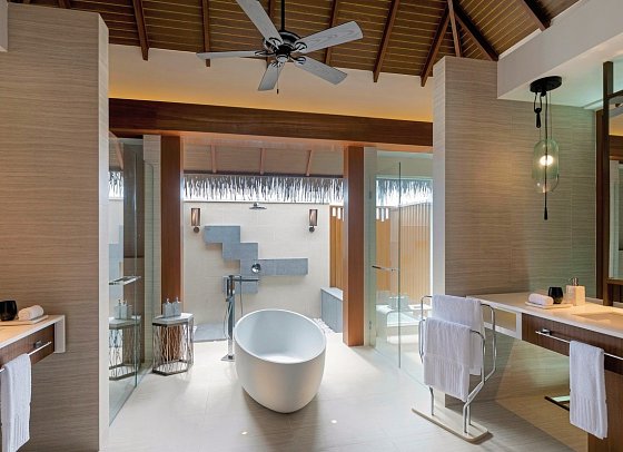 Pullmann Maldives Maamutaa Resort - Beispiel Bad Ocean Pool Villa (Zimmercodierungen VX2 & VX3)