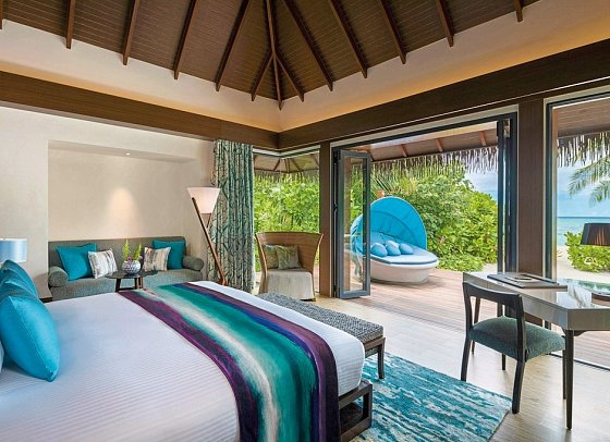 Pullmann Maldives Maamutaa Resort - Wohnbeispiel Beach Villa (Zimmercodierung VB1)
