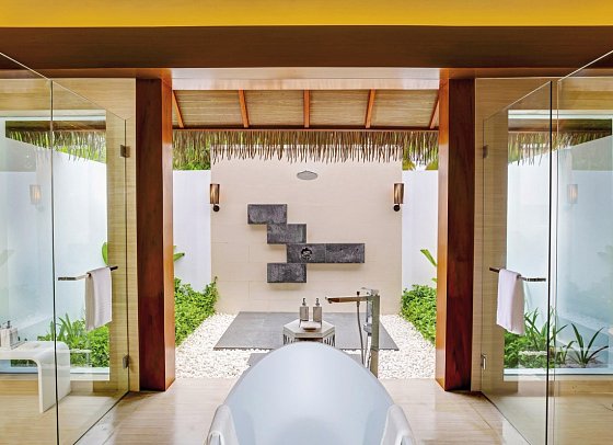Pullmann Maldives Maamutaa Resort - Beispiel Bad Beach Villa (Zimmercodierung VB1)