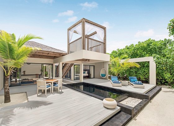 Kuredhivaru Resort and Spa Maldives - Wohnbeispiel Beach Pool Villa (Zimmercodierungen VB1 & VB2)