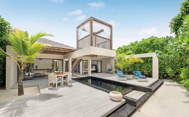 Kuredhivaru Resort and Spa Maldives - Wohnbeispiel Beach Pool Villa (Zimmercodierungen VB1 & VB2)