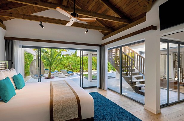 Kuredhivaru Resort and Spa Maldives - Wohnbeispiel Beach Pool Villa (Zimmercodierungen VB1 & VB2)