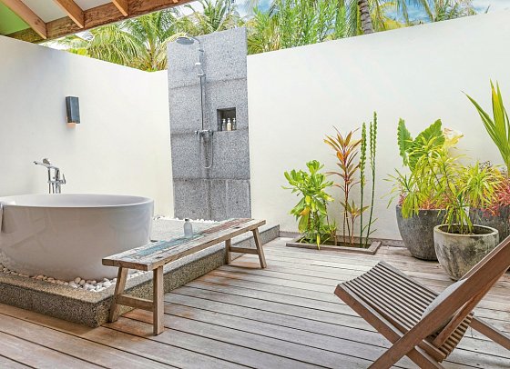 Kagi Maldives Resort & Spa - Beispiel Bad Beach Pool Villa (Zimmercodierungen VB1 & VB8)