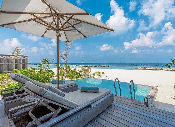 Kagi Maldives Resort & Spa - Wohnbeispiel Beach Pool Villa (Zimmercodierungen VB1 & VB8)