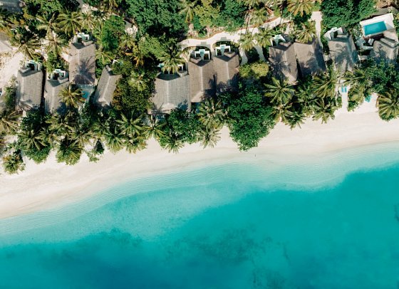Nova Maldives - Wohnbeispiel Beach Villa (Zimmercodierungen VP1, VB1, VB2, FB1 & FB2)