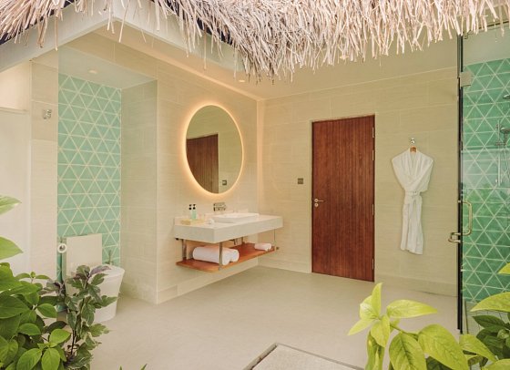 Nova Maldives - Beispiel Bad Beach Villa (Zimmercodierungen VP1, VB1, VB2, VB3, FB1 & FB2)